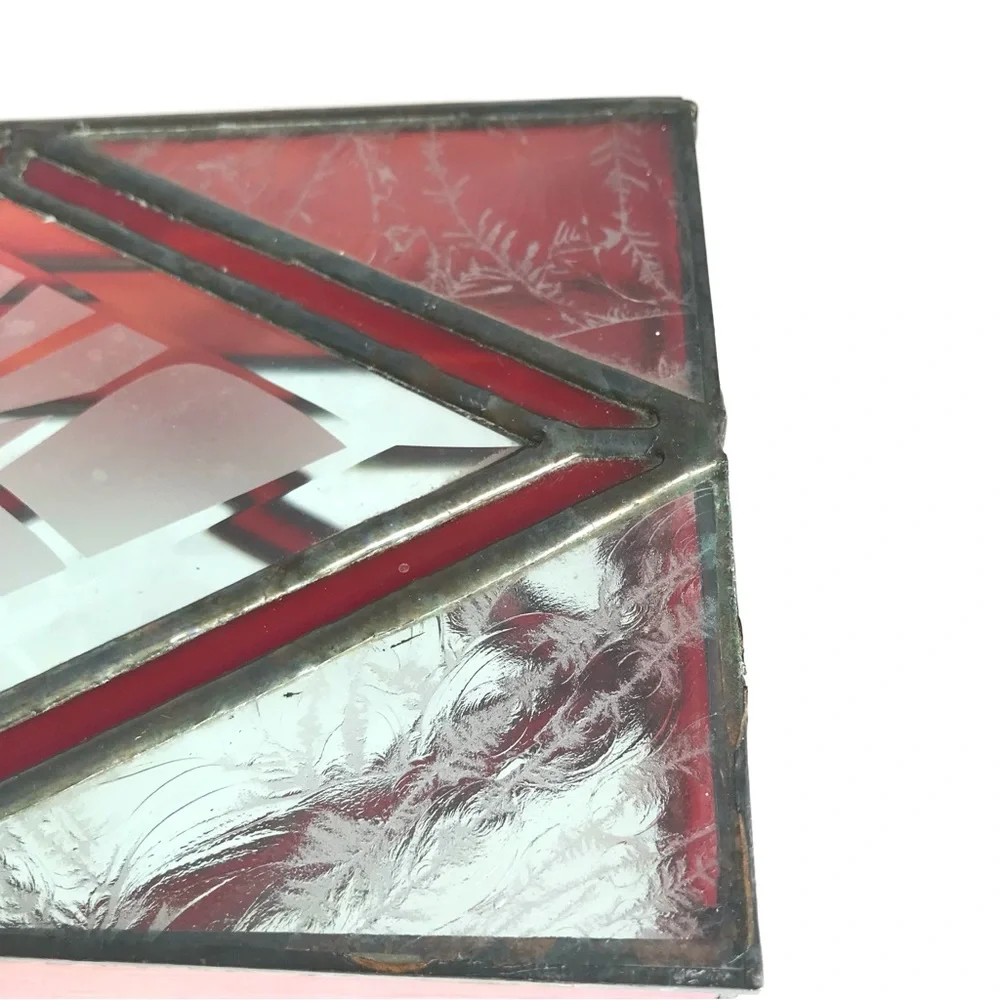 Vintage Stained Glass Jewelry Box